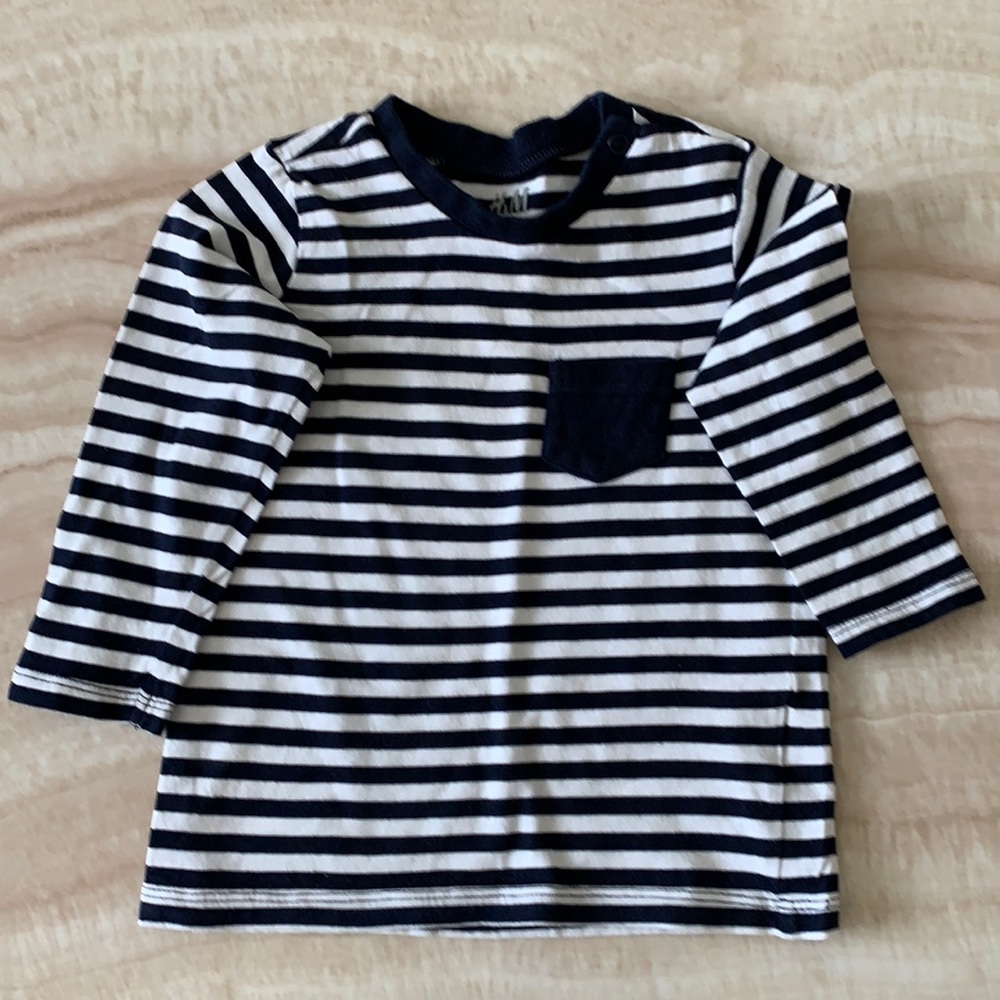 H&M Blue and white striped shirt